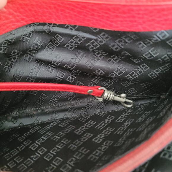 Bree Large Wallet Clutch Geniue Leather Red Card Bill Pen Key Holder Strap - Picture 5 of 13